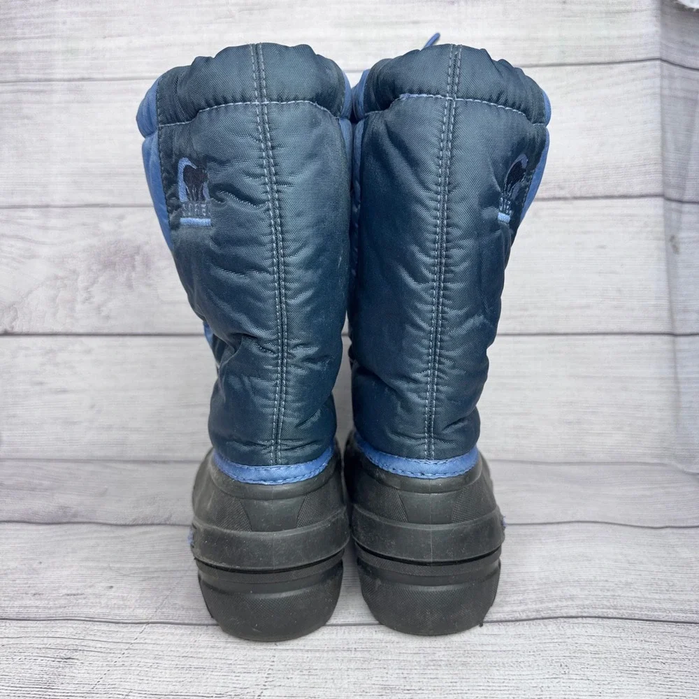 Sorel Cub Kids Blue Navy Waterproof Insulated Winter Snow Boots‎ Size 5